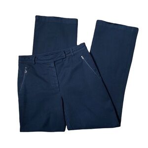 St. John Sport High Waist Wide Leg Chino Pants
